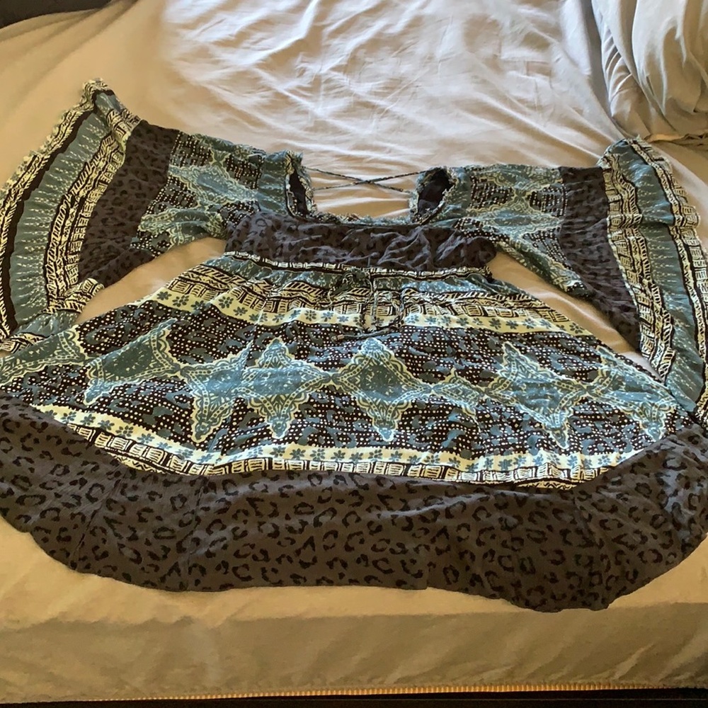 Free people heart of gold butterfly sleeve boho dressXS - Picture 4 of 16